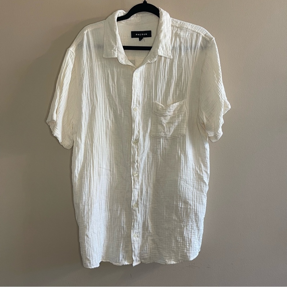 PacSun CreamCasual Button Down Shirt